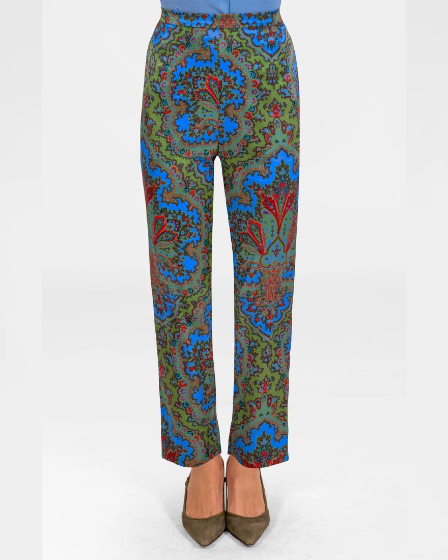 Preparatory Savile Pants - Olive Passion Paisley