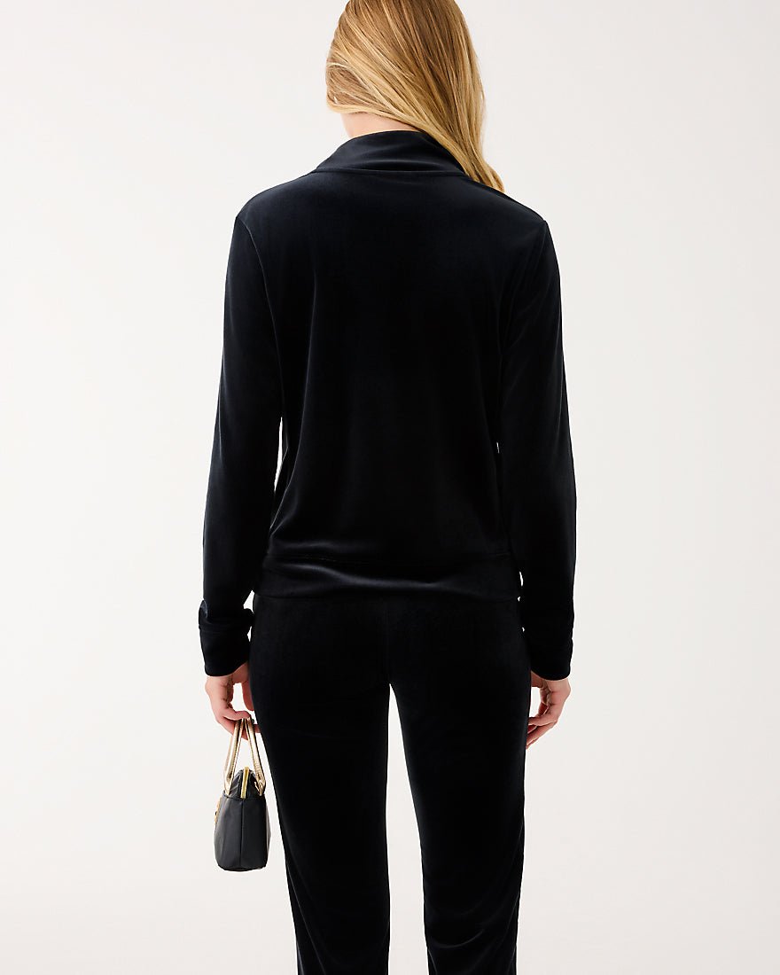 Lilly Pulitzer - Regate Velour Jacket - Noir