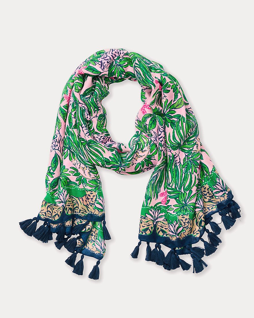 Resort Scarf - Conch Shell Pink Roaring With Joy