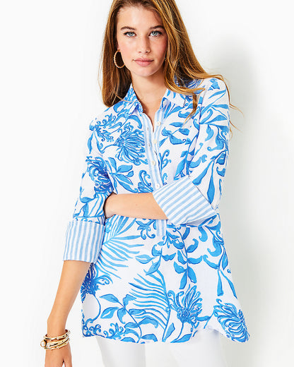 Riverlyn Pieced Printed Tunic Top