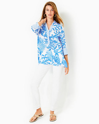 Riverlyn Pieced Printed Tunic Top