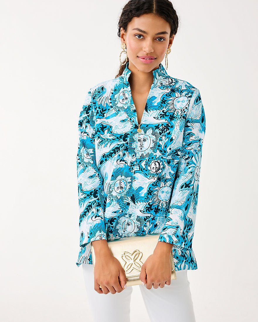 Lilly Pulitzer - Rosee Tunic Top - Bellevue Blue Lilly Gulls
