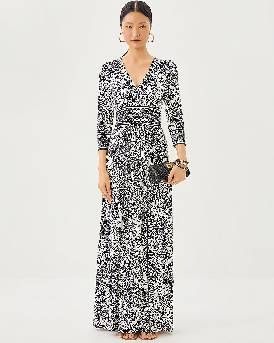Roslynne Maxi Dress - Onyx Lots To Spot