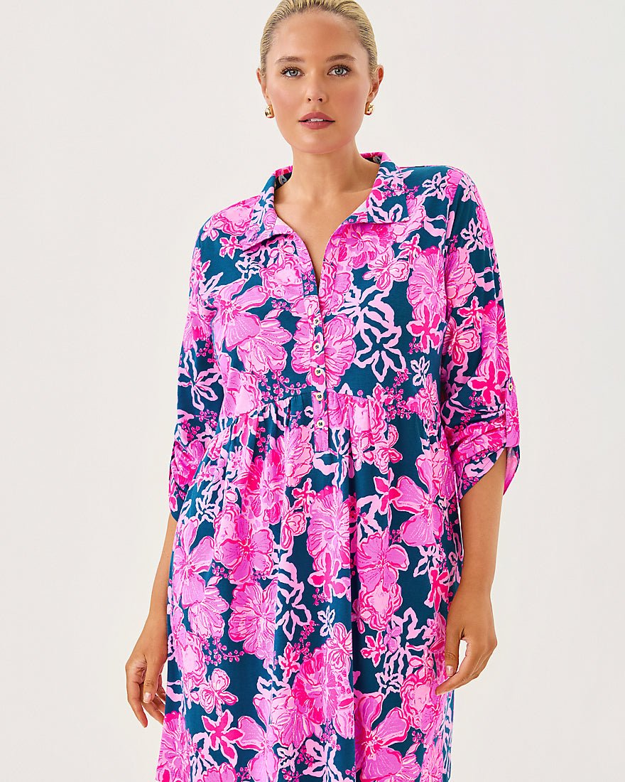 Saralyn Dress - Starlight Navy Once And Floral