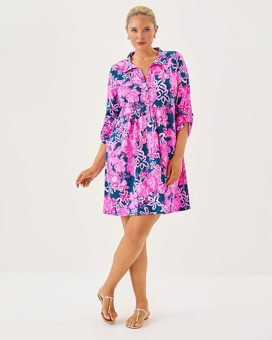 Saralyn Dress - Starlight Navy Once And Floral