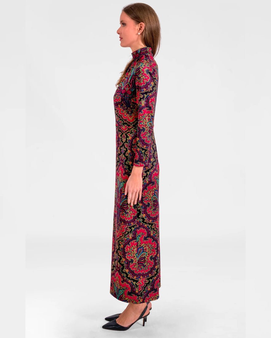 Scorching Hot Dress - Black Passion Paisley