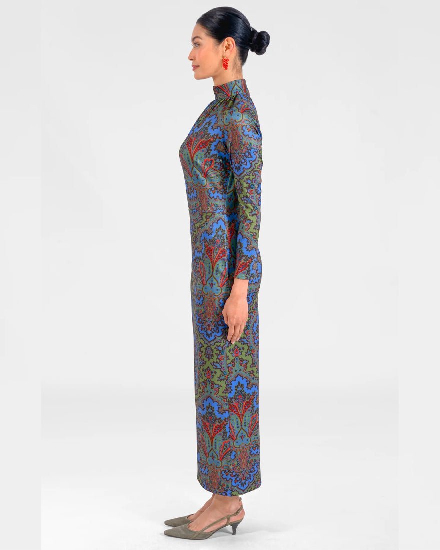 Scorching Hot Dress - Olive Passion Paisley