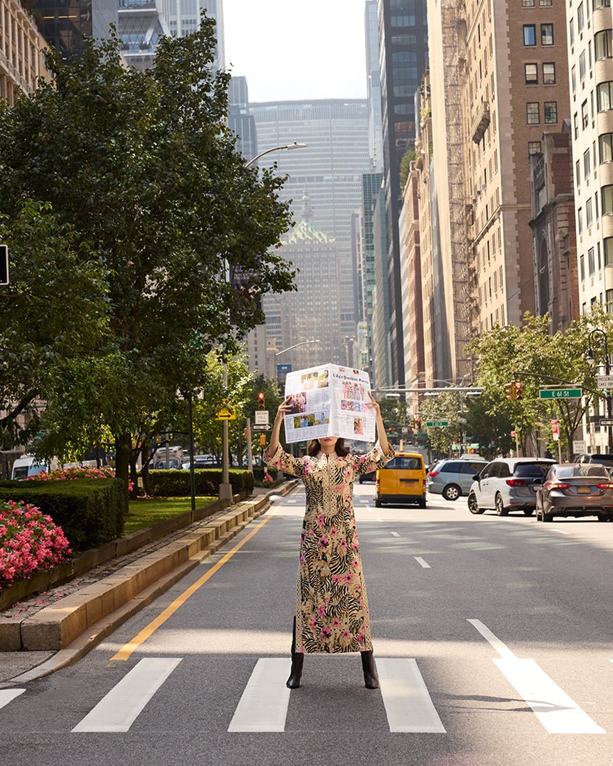 Lilly Pulitzer - Shealyn Three Quarter Sleeve Stretch Cotton Maxi Dress - Rutabaga El Morocco