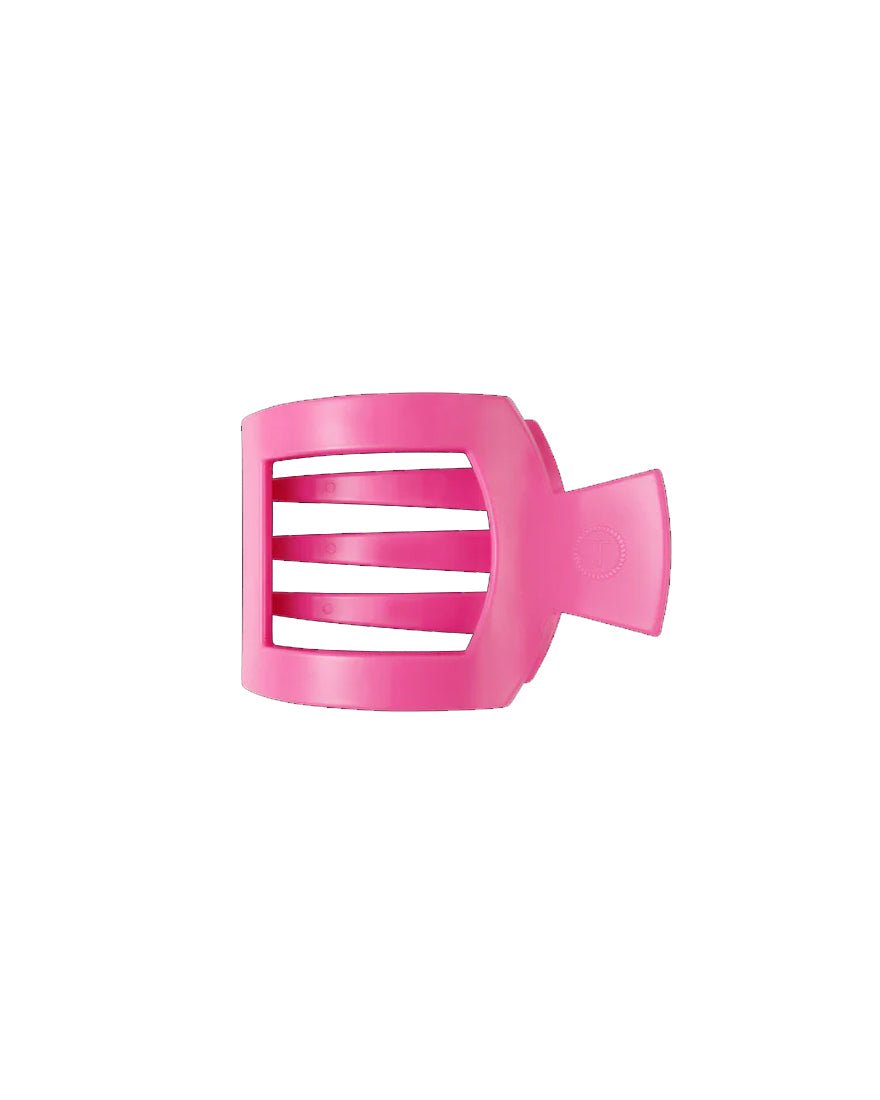 Small Flat Square Hair Clip - Paradise Pink
