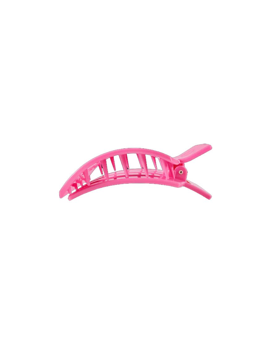 Small Flat Square Hair Clip - Paradise Pink