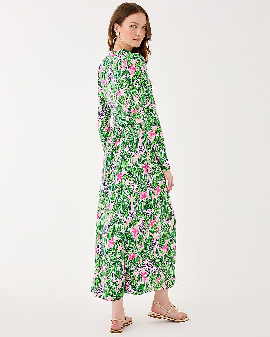 Solene Midi Dress - Conch Shell Pink Roaring With Joy