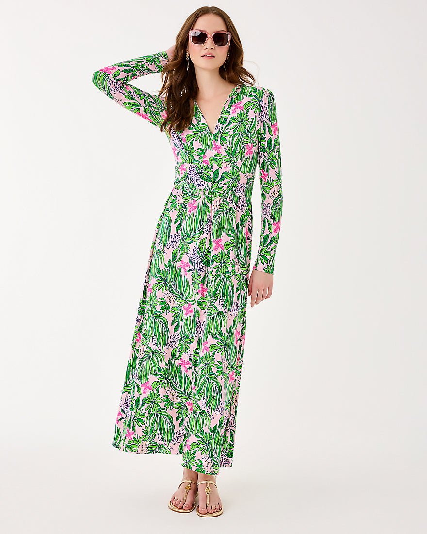 Solene Midi Dress - Conch Shell Pink Roaring With Joy