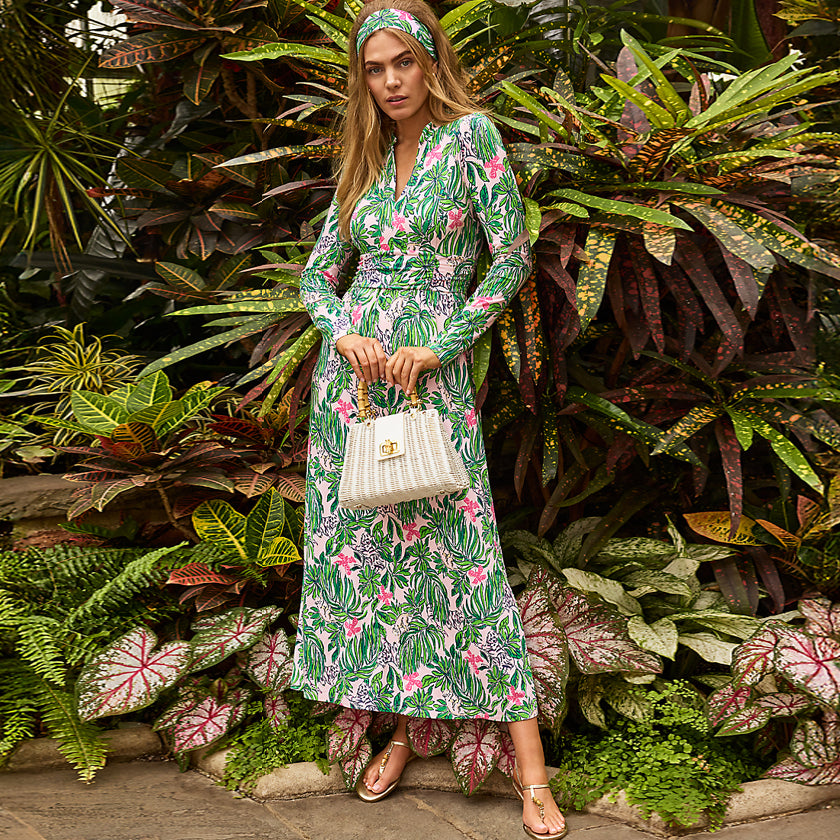 Lilly Pulitzer Solene Midi Dress Conch Shell Pink Roaring With Joy