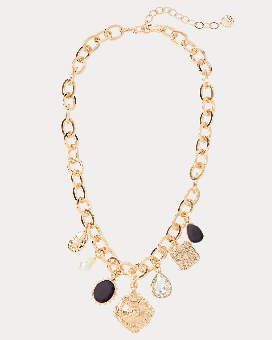 Sunset Shadows Charm Necklace - Noir