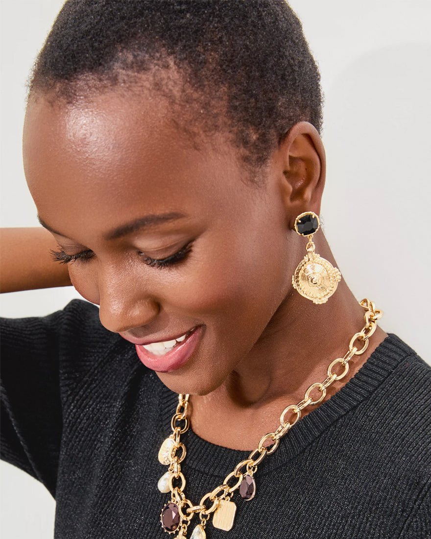 Sunset Shadows Earrings - Noir