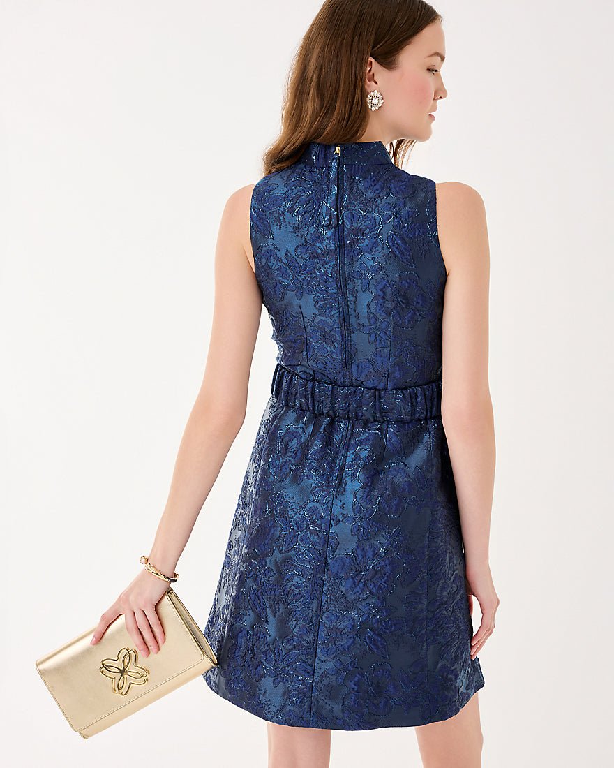 Lilly Pulitzer - Tazie Dress - Low Tide Navy Nightshade Brocade