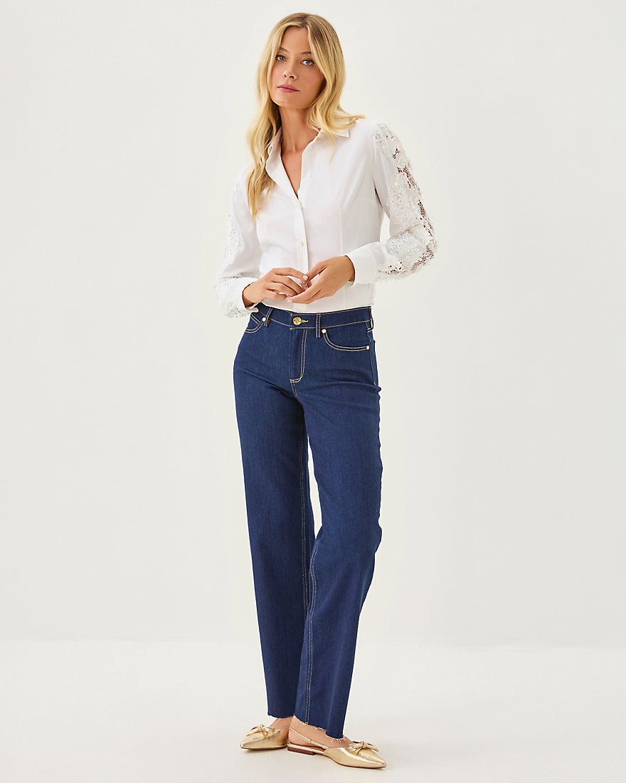 The Lace Lilly Shirt - Resort White