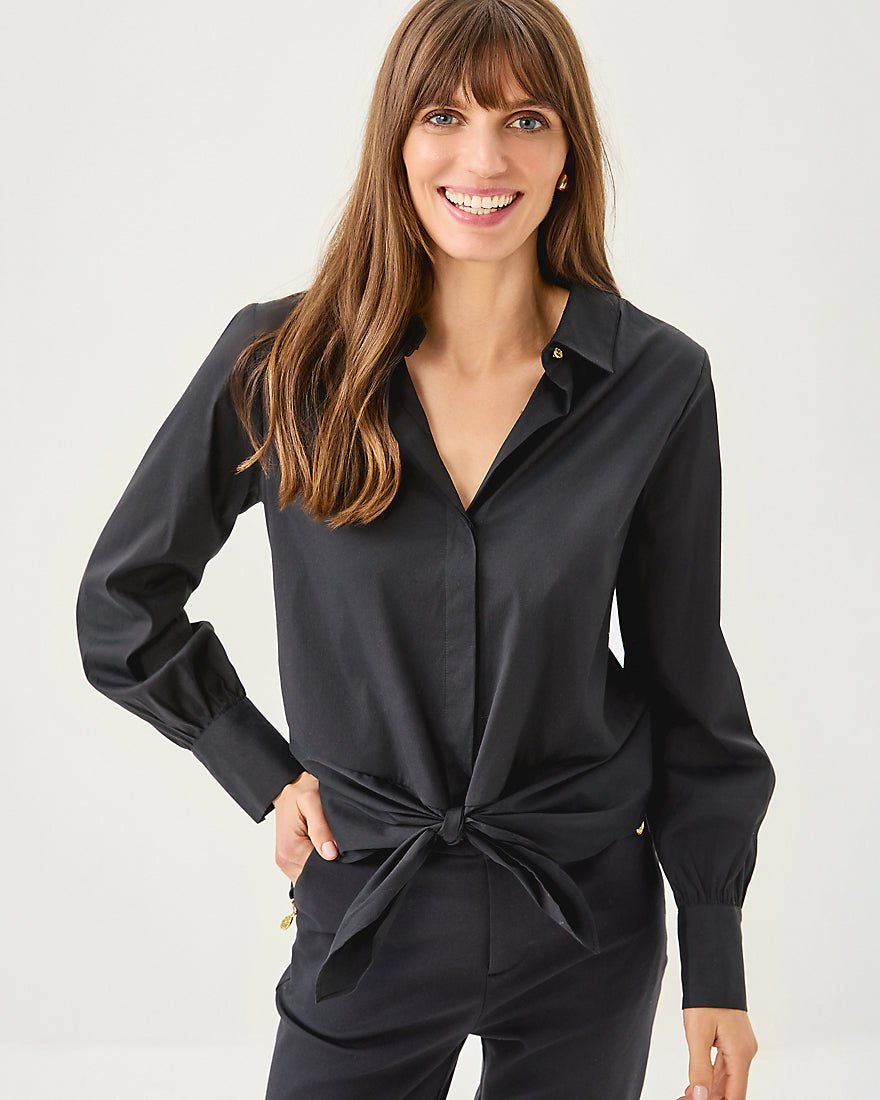 The Tie Lilly Shirt - Noir
