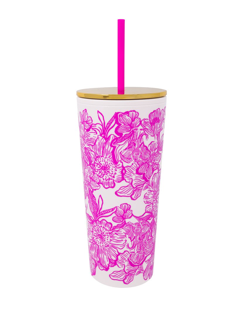 Tumbler With Straw - Unforgettable Pink