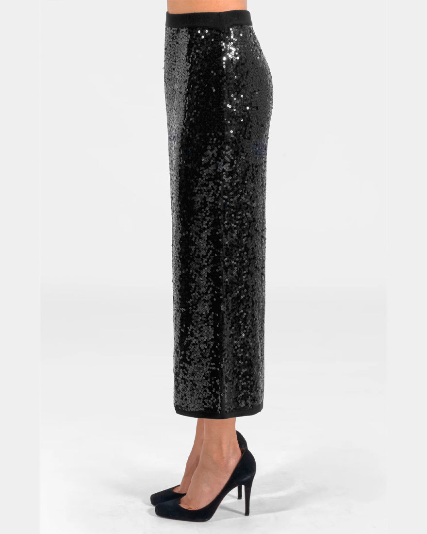 Gretchen Scott - Twinkle Maxi Skirt - Black Met Ball Twinkle