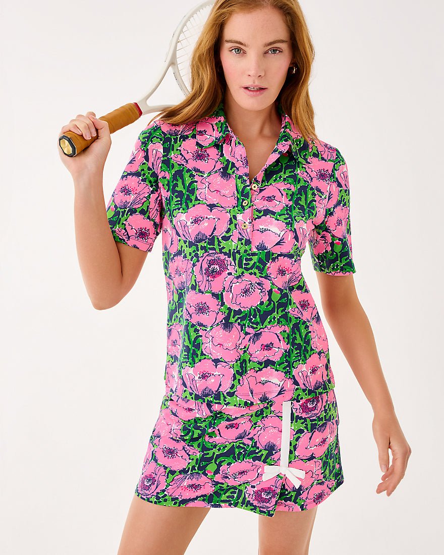 Via Flora Polo Upf 50 Plus - Low Tide Navy Florrie