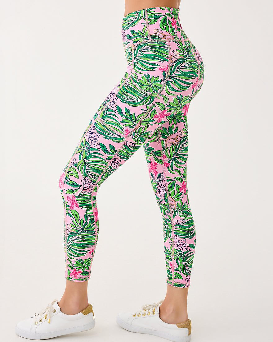 Weekender High Rise Midi Legging Upf 50 Plus - Conch Shell Pink Crossgrain Roaring With Joy