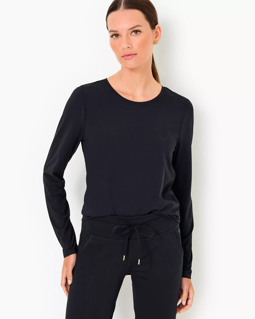 Westley Long Sleeve Active Tee Upf 50 Plus - Noir