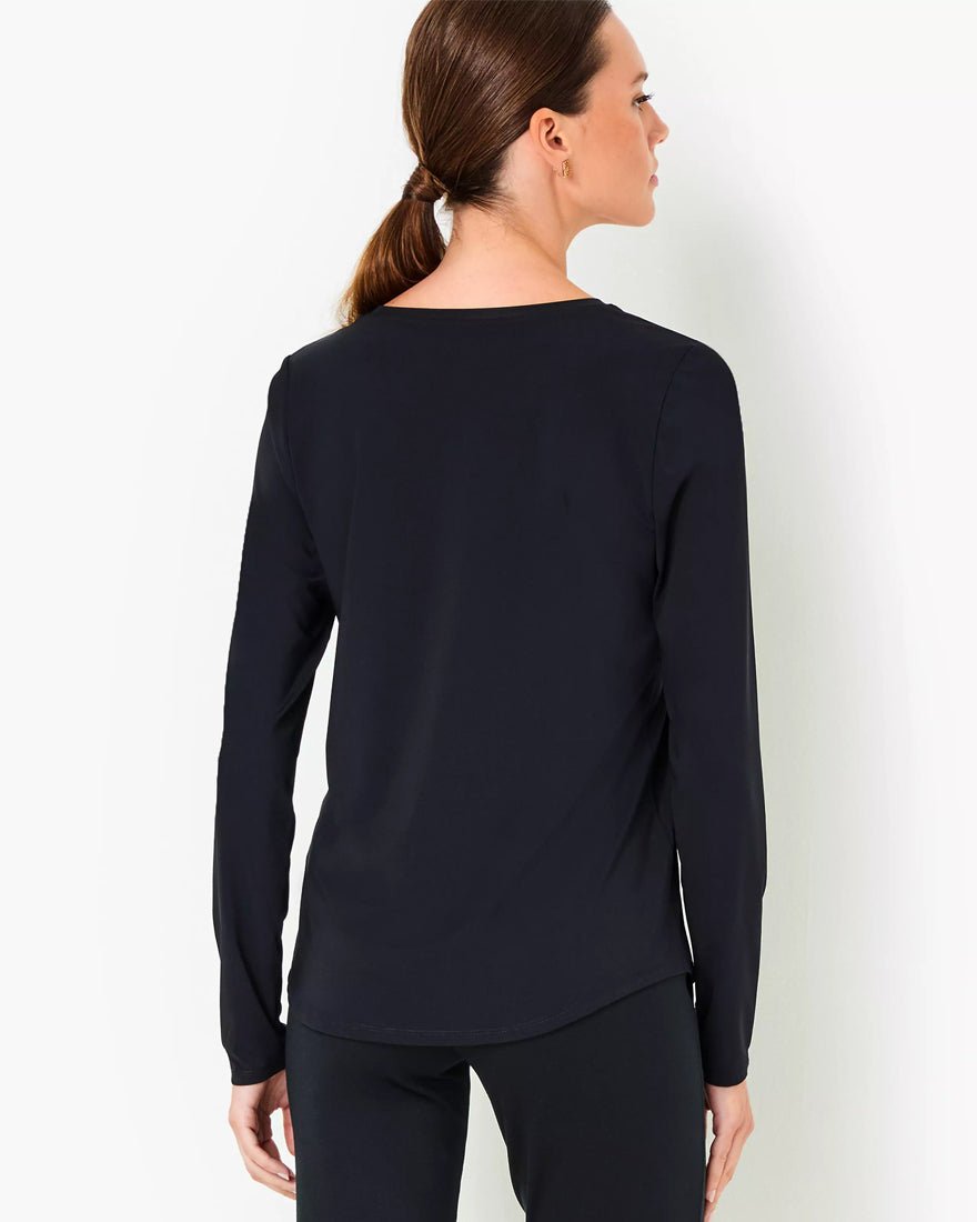 Westley Long Sleeve Active Tee Upf 50 Plus - Noir