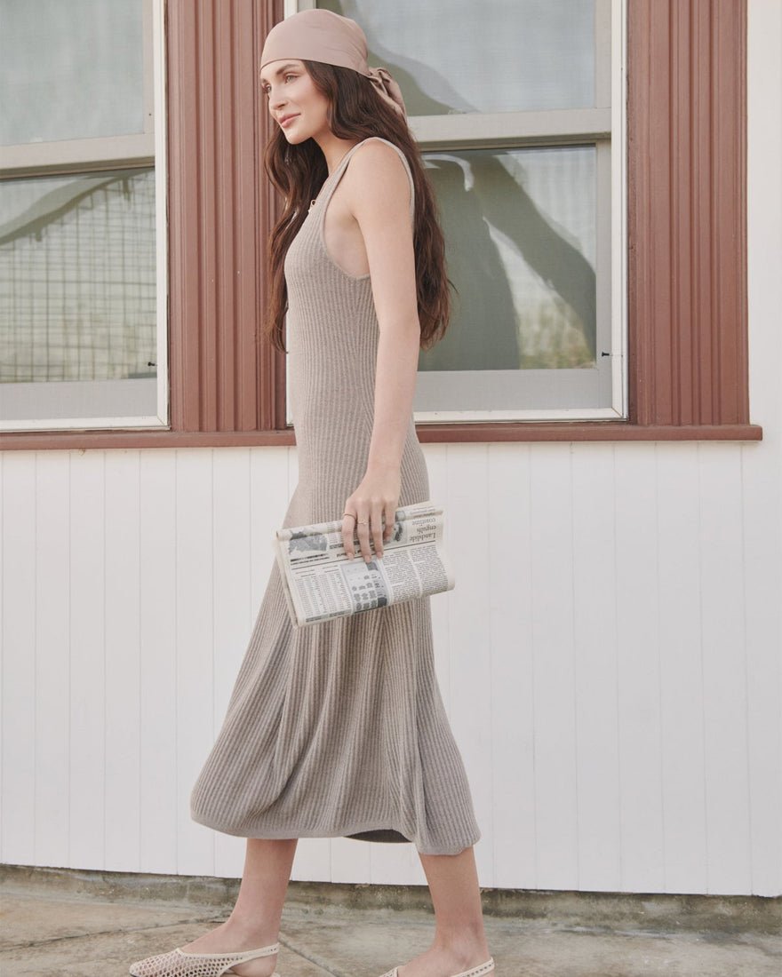 Barefoot Dreams - Ccul Rib Midi Dress - Beach Rock