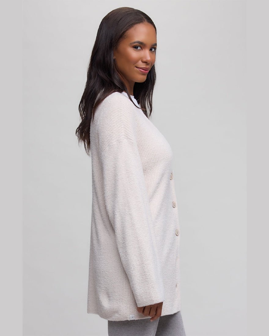 Barefoot Dreams - Rib Button Front Cardigan - Sand Dune