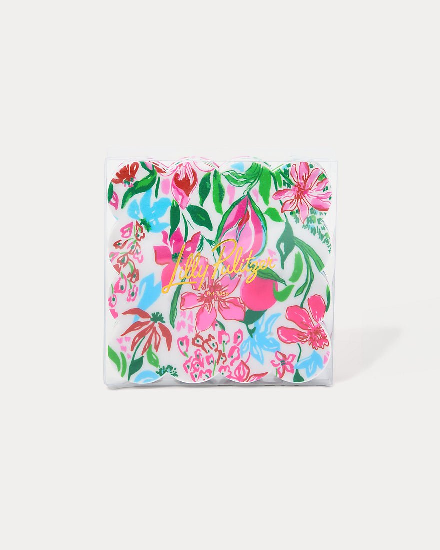 Lilly Pulitzer - Gwp Set Of 4 Coasters - Multi Glowing Gardens