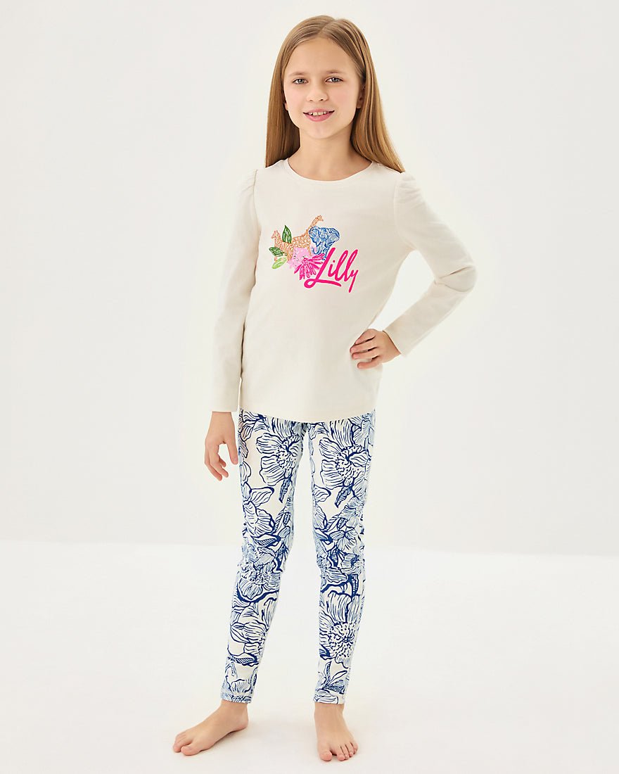 Girls Mini Weekender Legging Upf 50 Plus - Coconut Unforgettable