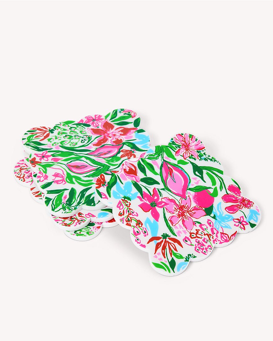 Lilly Pulitzer - Gwp Set Of 4 Coasters - Multi Glowing Gardens