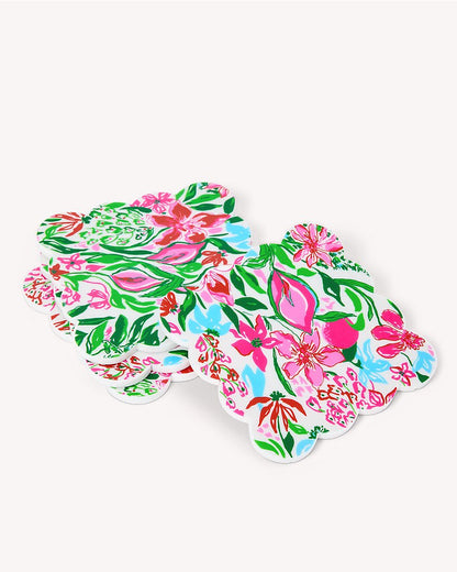 Lilly Pulitzer - 🎁 Gwp Set Of 4 Coasters (100% off) - Multi Glowing Gardens