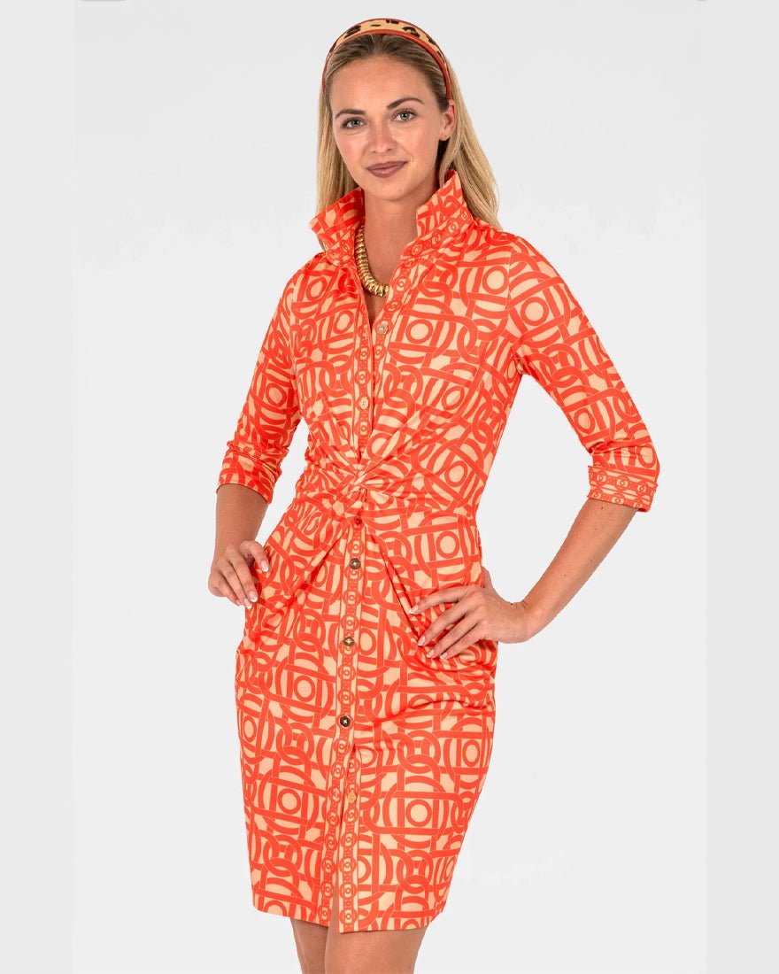 Gretchen Scott - Twist And Shout Dress - Aubazine Coral