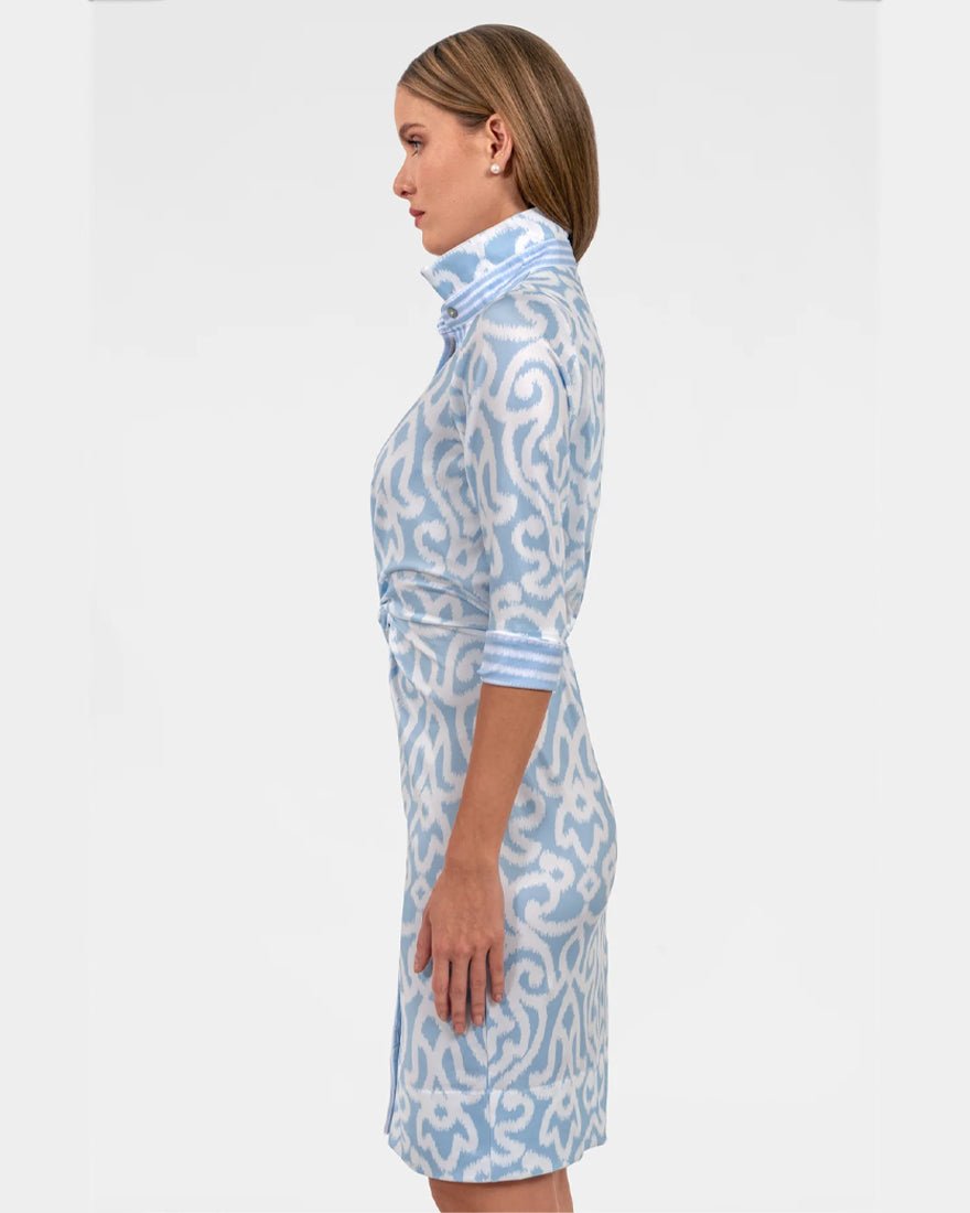 Gretchen Scott - Twist And Shout Dress - Light Blue Arabesque