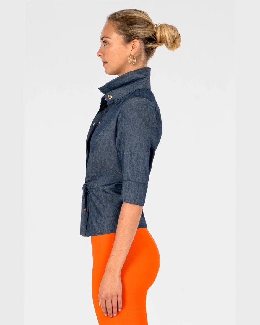 Gretchen Scott - Twist And Shout Top - Denim
