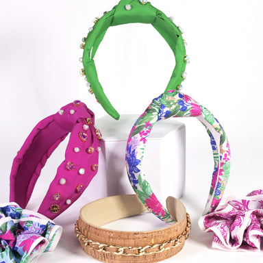 Chain Embellished Headband - Sparkle Cork