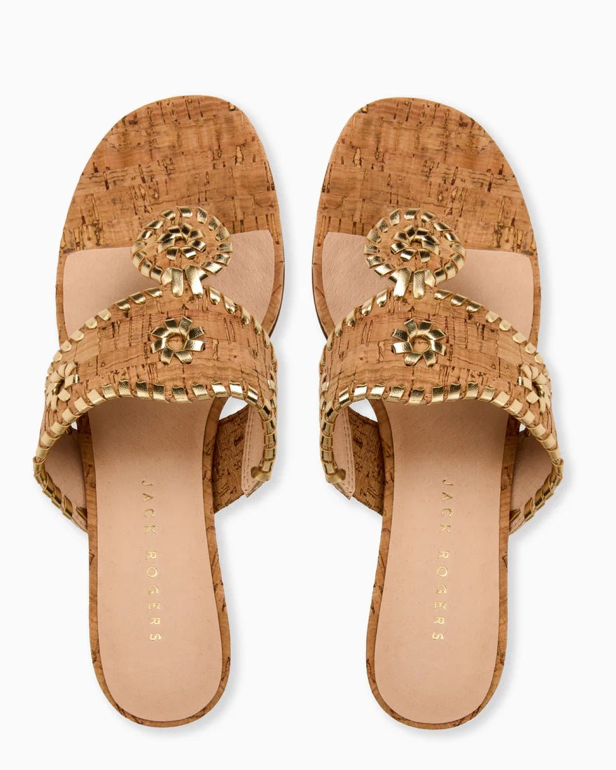 Jack Rogers - Jacks Kitten Heel - Cork Gold