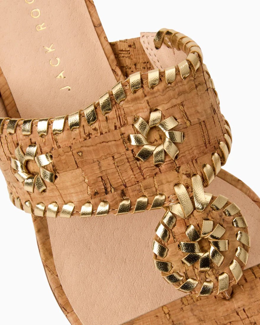 Jack Rogers - Jacks Kitten Heel - Cork Gold