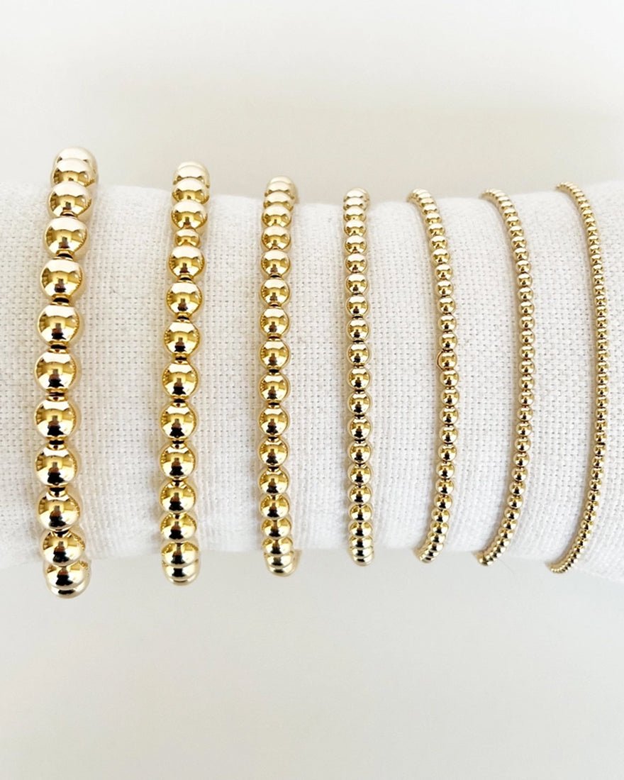 Jeny Baker Designs - 14k Gold Filled Beaded Bracelet 4mm - Gold