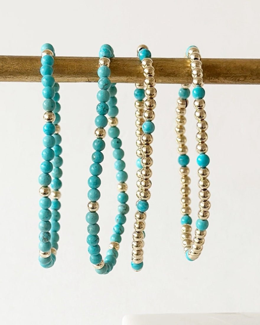 Jeny Baker Designs - Chelsea Bracelet - Gold Turquoise
