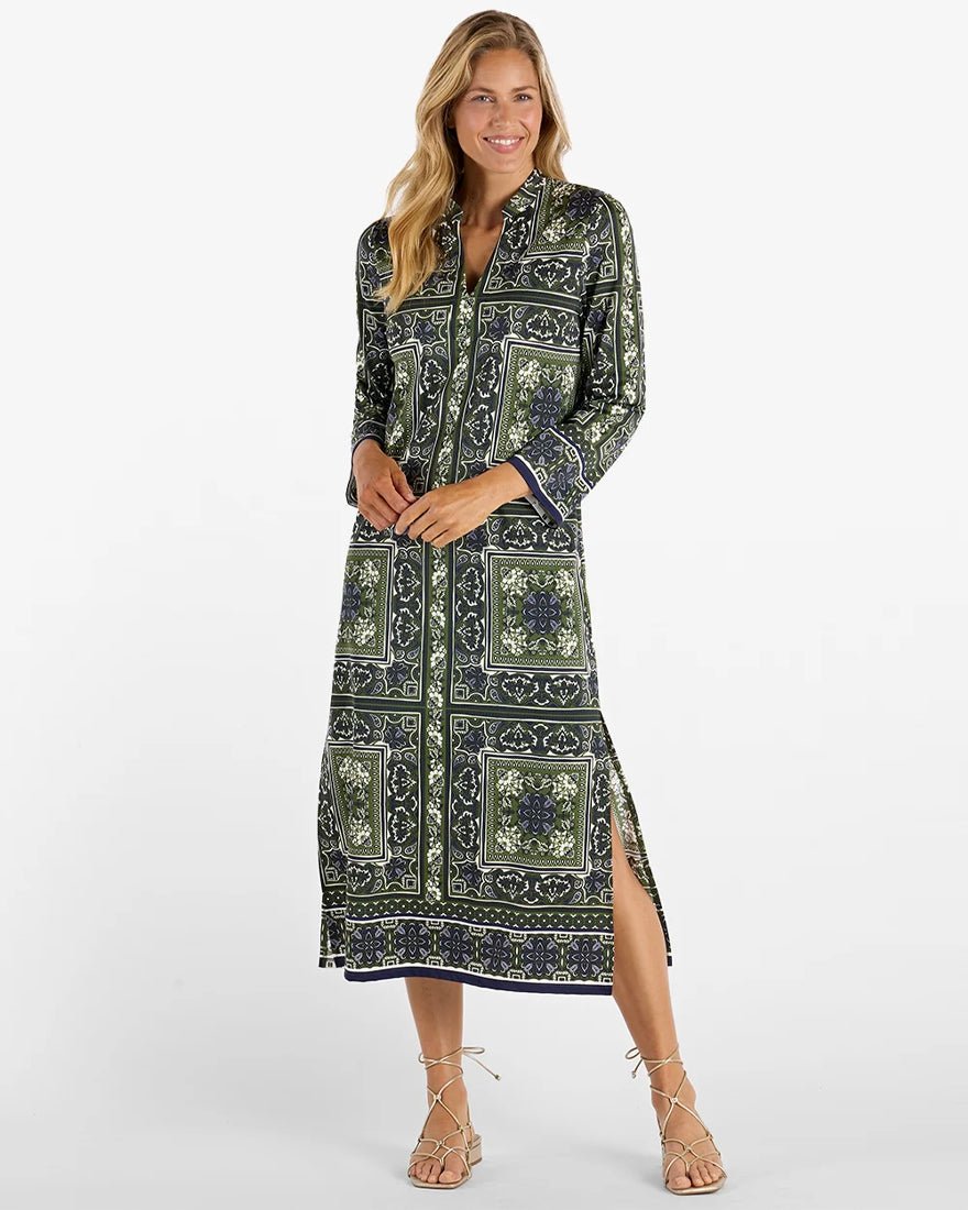 Jude Connally - Devon Dress - Palace Tapestry Loden