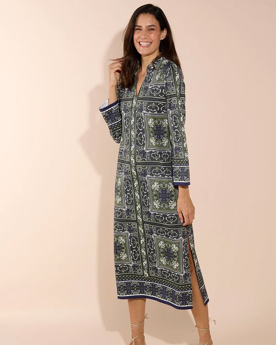Jude Connally - Devon Dress - Palace Tapestry Loden