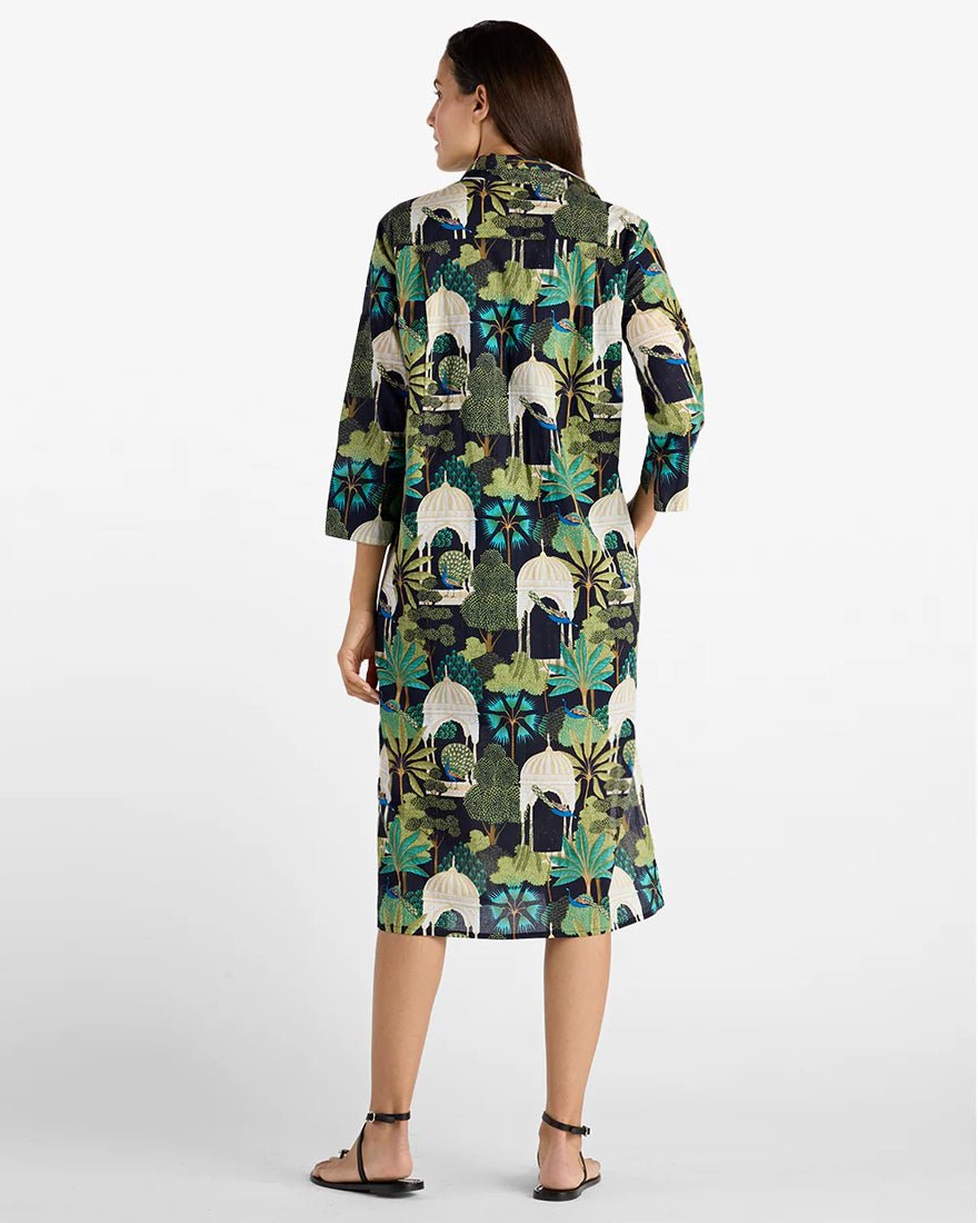Jude Connally - Kallan Dress - Peacock Garden Black