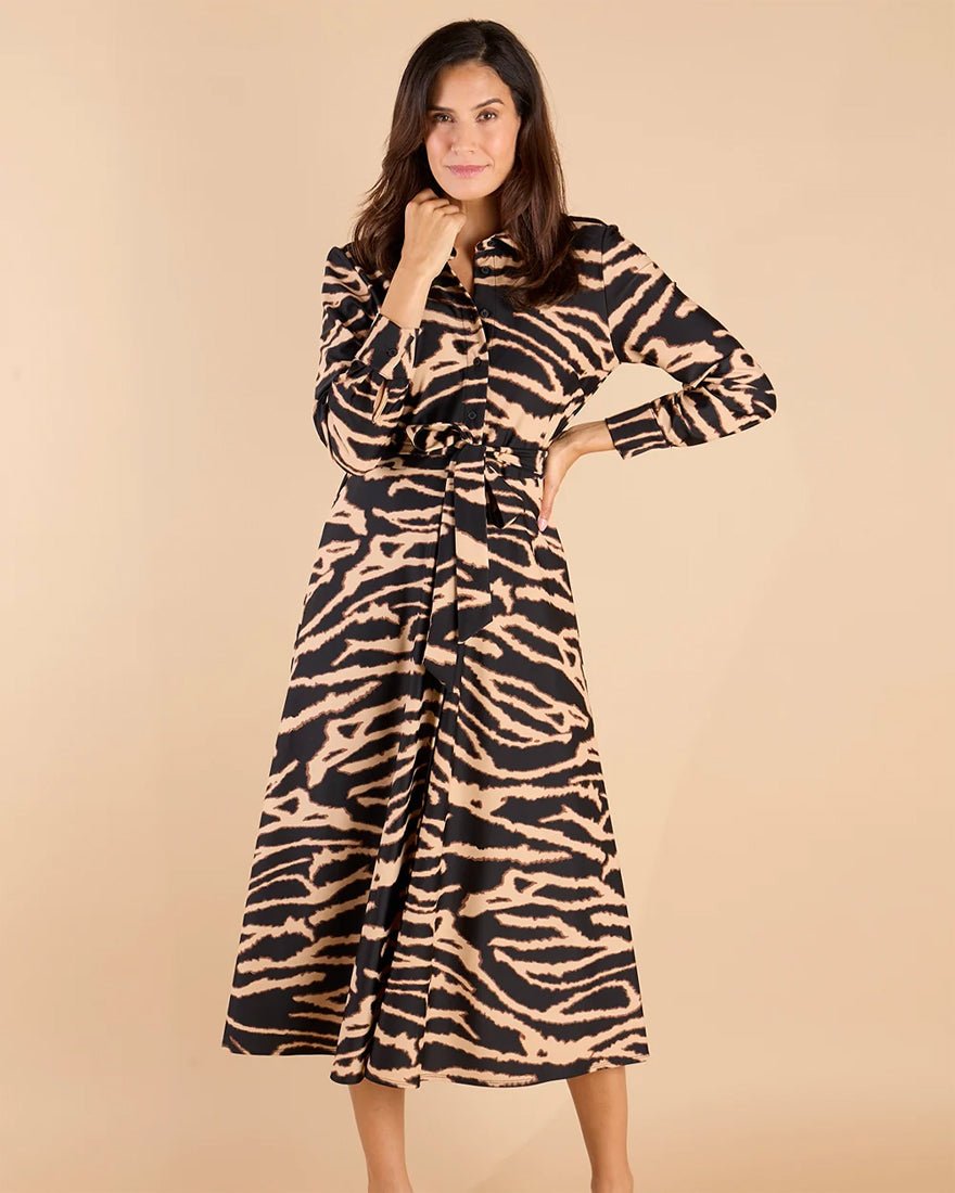 Jude Connally - Kitty Dress - Modern Zebra Black