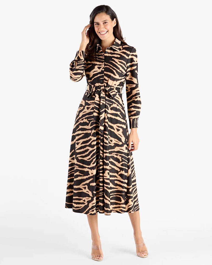 Jude Connally - Kitty Dress - Modern Zebra Black