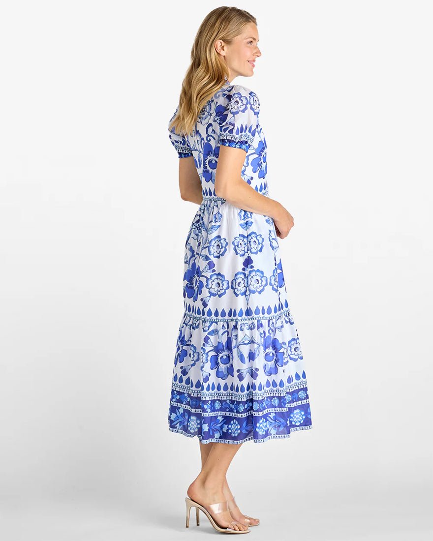 Jude Connally - Lois Cotton Voile Dress - Blue Garden