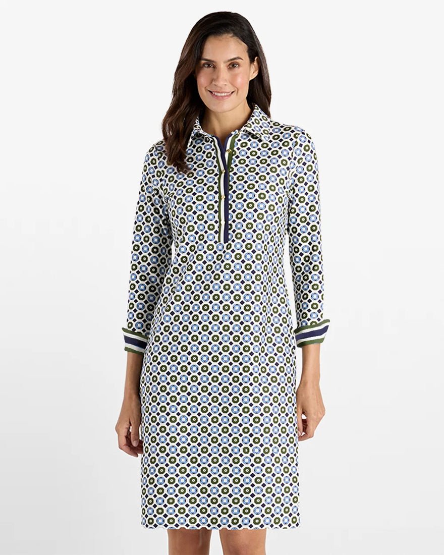 Jude Connally - Naomi Dress - Birdseye Geo Combo
