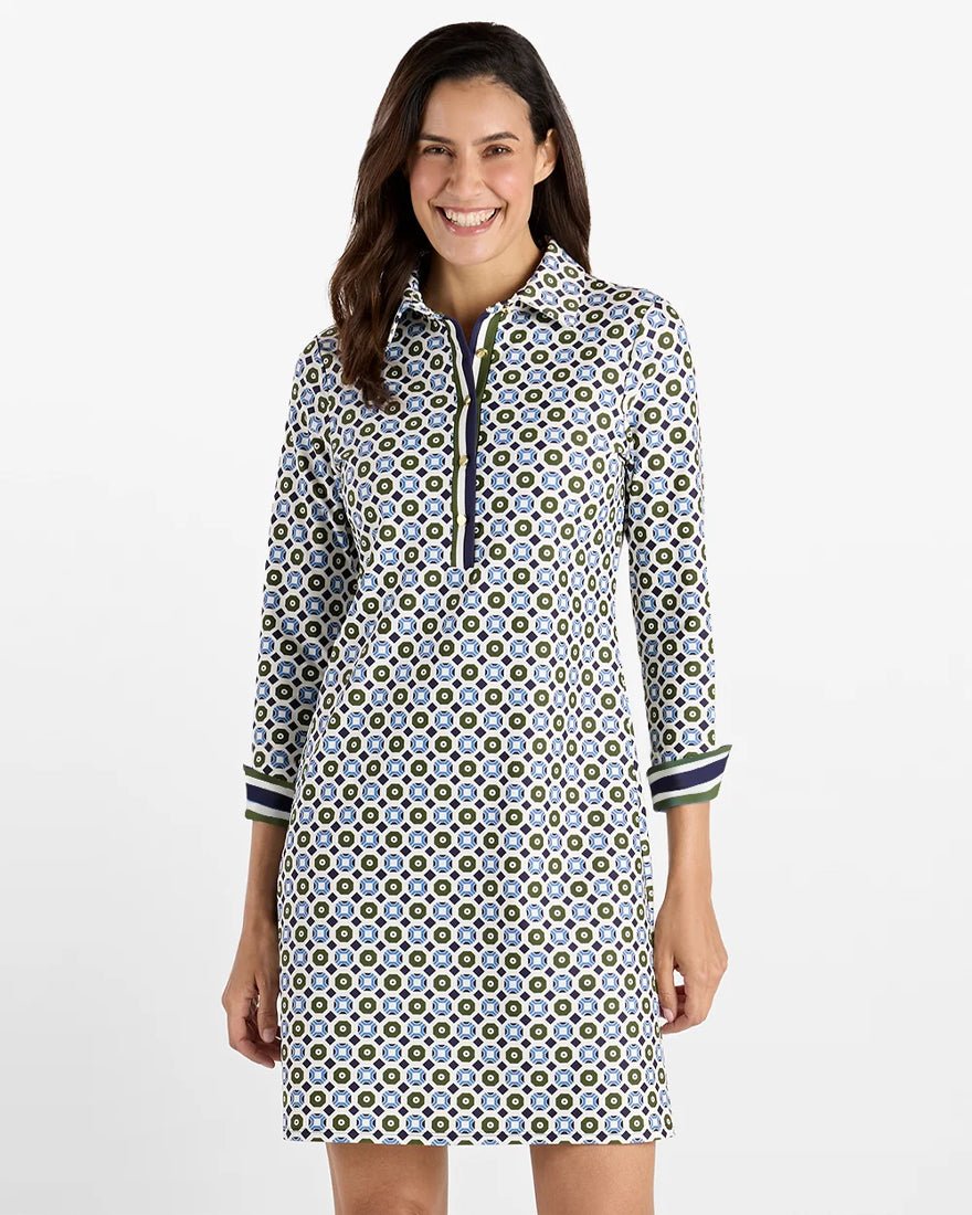 Jude Connally - Naomi Dress - Birdseye Geo Combo